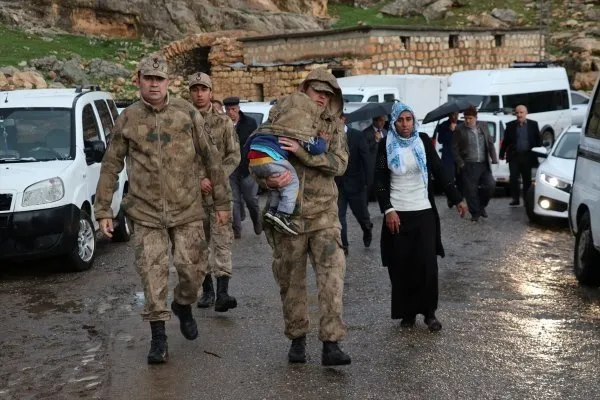 Siirt'in Eruh ilçesinde şehit edilen korucular son yolculuğuna uğurlandı