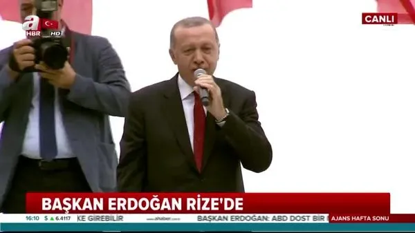 Cumhurbaşkanı Erdoğan memleketi Rize'de açıklamalarda bulundu