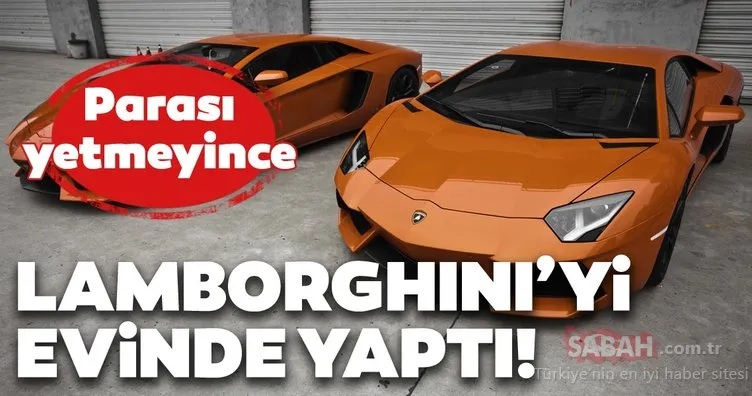 Lamborghini Aventador alamadı ama evinde yaptı! Genç adamın spor otomobilini görenler şoke oldu