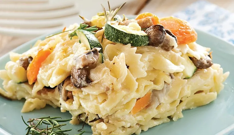 Mantarlı fırın makarna Mantarlı fırın makarna