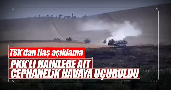 PKK’ya ait cephanelik havaya uçuruldu