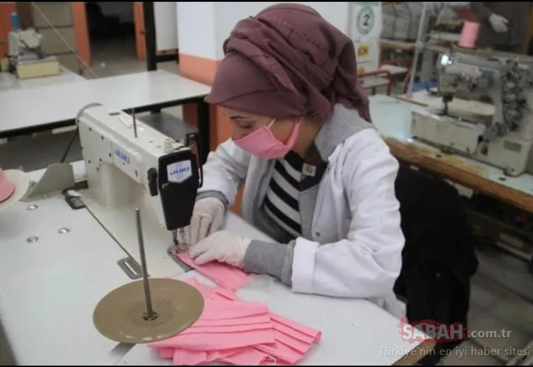 Koronavirüse karşı yıkanabilir kumaştan maske üretimi yapıyorlar!