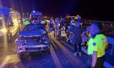 Düzce’de 5 aracın karıştığı kazada 14 kişi yaralandı