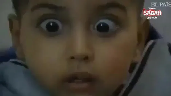 Filistinli çocuğun korku dolu bakışları yürekleri yaktı | Video