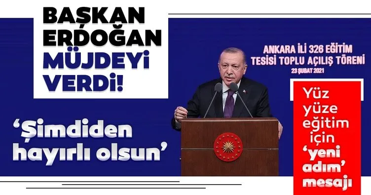 Son dakika: Başkan Erdoğan’dan 20 bin öğretmen ataması müjdesi! Flaş yüz yüze eğitim açıklaması