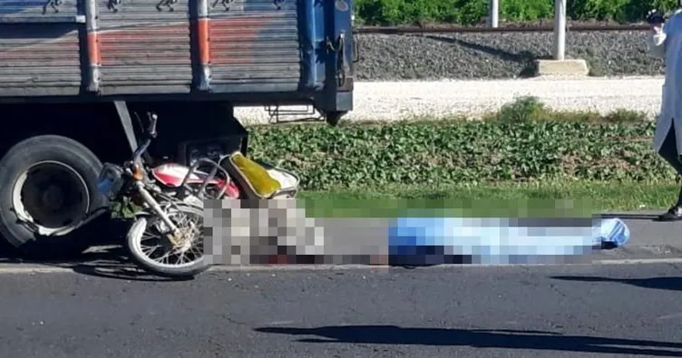 Tarsus’ta kamyonla çarpışan motosiklet sürücüsü öldü