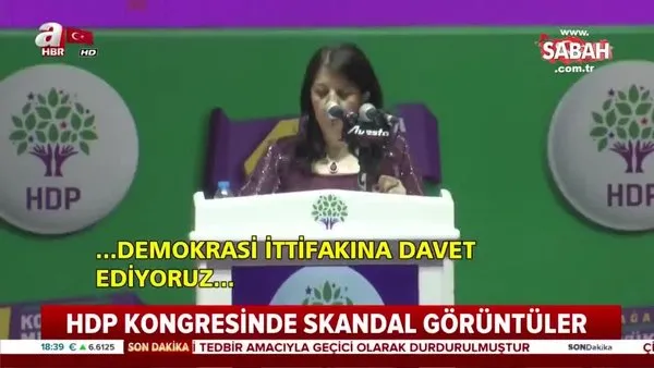 HDP kongresinde CHP'ye açık ittifak çağrısı ve teröristbaşı 'Öcalan' sloganları | Video