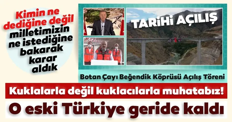 Son dakika: Başkan Erdoğan’ın canlı yayın katılımıyla Türkiye’nin en yüksek köprüsü ’Beğendik Köprüsü’ açıldı!