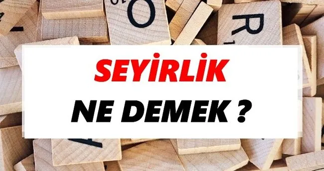 Seyirlik Ne Demek? TDK’ya Göre Seyirlik Sözlük Anlamı Nedir?