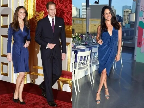 Kate Middleton ile Meghan Markle’ın stil benzerliği.