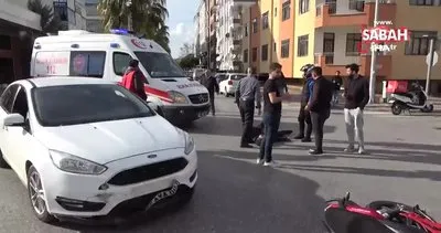Motosiklet ile otomobilin çarpıştığı kazada 1 kişi yaralandı | Video
