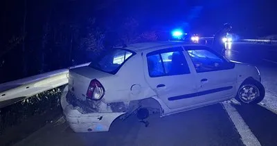 Anadolu Otoyolu'nda bariyere çarpan otomobildeki 4 kişi yaralandı #duzce