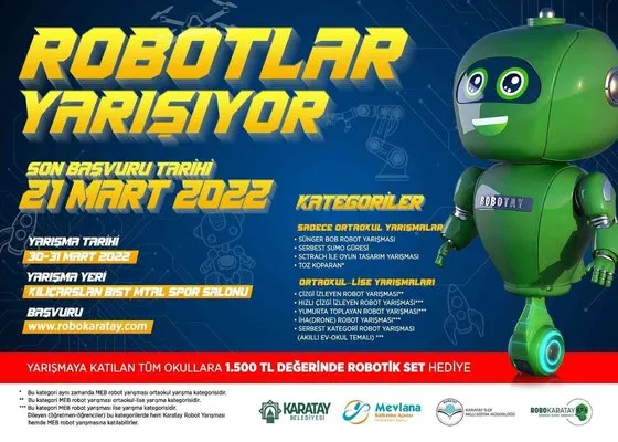 Karatay Belediyesinden “Robokaratay Robot Yarışması”