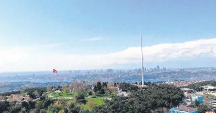 Çamlıca Tepesi’ne bin metrekarelik bayrak