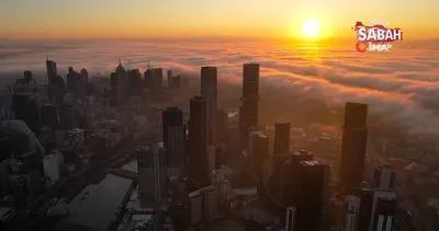 Avustralya’da kartpostallık gün doğumu havadan görüntülendi | Video