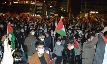 İsrail İstanbul Başkonsolosluğu önünde İsrail terörüne protesto