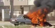 Nusaybin’de seyir halindeki LPG’li otomobil alev alarak yandı