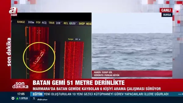 SON DAKİKA: Marmara Denizi'nde batan geminin yeri tespit edildi! | Video