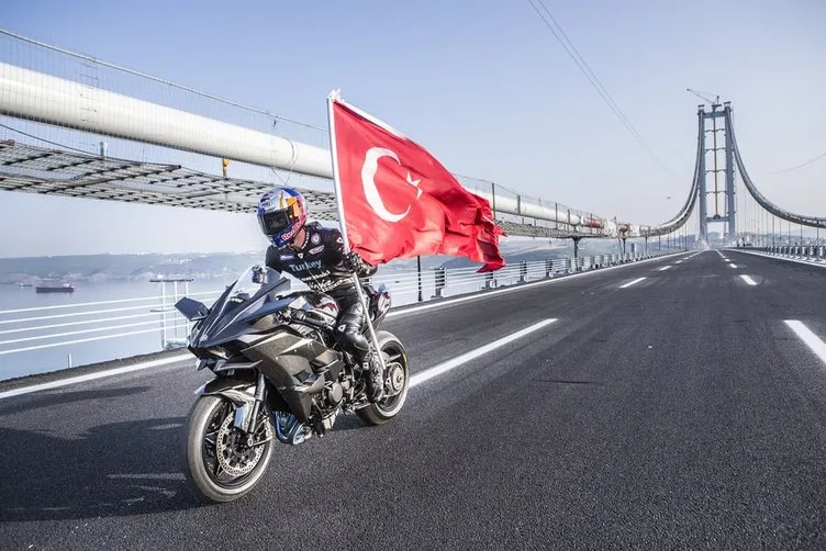 Kenan Sofuoğlu’ndan Osmangazi Köprüsü’nde rekor