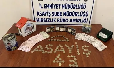 Kütahya'da hırsızlık şüphelisi yakalandı: Üzerinden sadaka kutusu bile çıktı! #kutahya