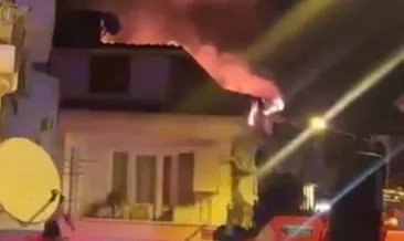 Büyükada’da üç katlı binada yangın