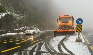 Bolu Dağı’nda kar yağışı sürüyor