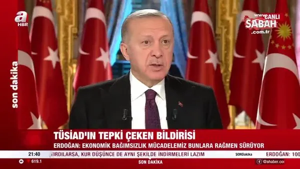 Başkan Erdoğan: Biz ekonomik bağımsızlık için çalışıyoruz, TOBB ve ona bağlı kuruluşlar garip açıklamalar yapıyor | Video