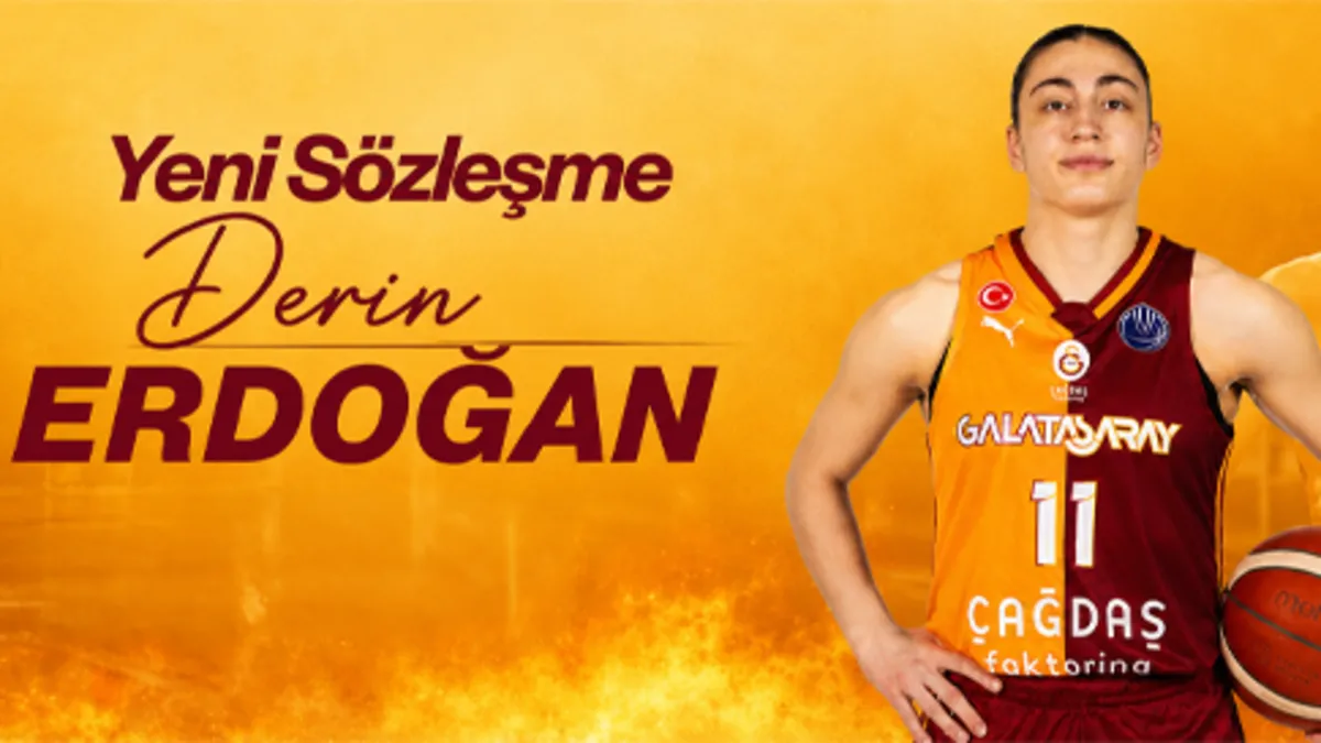 Galatasaraylı milli basketbolcu Derin Erdoğan'ın yeni sözleşme sevinci.