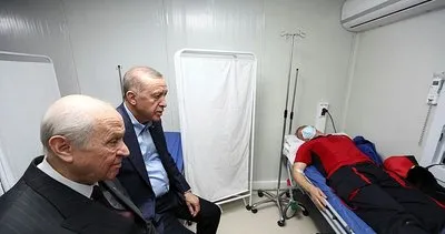 Başkan Erdoğan Hatay’da: Depremzedeleri ziyaret etti, Sahra Hastanesi’nde yetkililerden bilgi aldı
