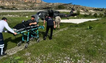 Kalp krizi geçiren vatandaş, askeri helikopterle hastaneye kaldırıldı