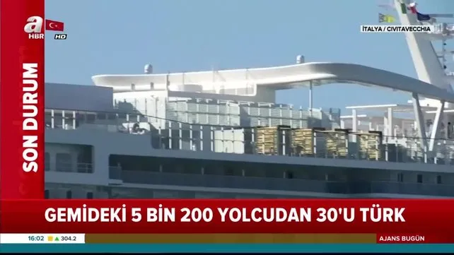 İtalya'da ölümcül korona virüsü karantinasına alınan gemide 30 Türk yolcu var