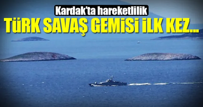 Kardak kayalıklarında hareketli anlar