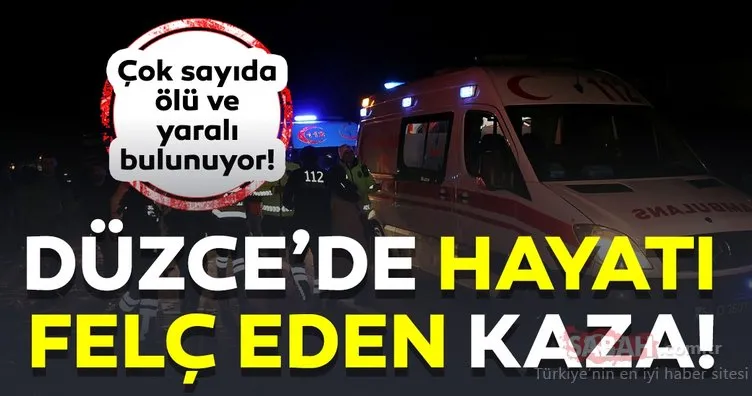 SON DAKİKA: Düzce’de TIR ile otobüs çarpıştı! Çok sayıda yaralı ve ölü var…