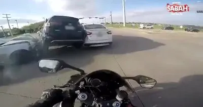 Motorsiklet sürücüsü ölümden böyle döndü!