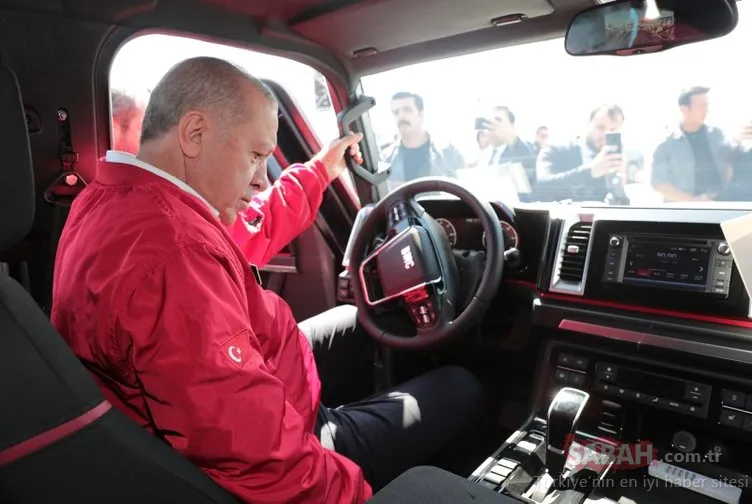 Başkan Erdoğan, yerli pikap aracı kullandı