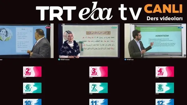 TRT EBA TV izle! (8 Nisan 2020 Çarşamba) 'Uzaktan Eğitim' Ortaokul, İlkokul, Lise dersleri  canlı yayın | Video