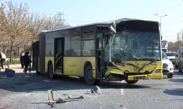 Kazalar peş peşe geldi! Başakşehir’de İETT otobüsü minibüsüne çarptı: 1 yaralı