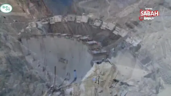 120 saniyede Yusufeli Barajı inşaatı görüntülendi | Video