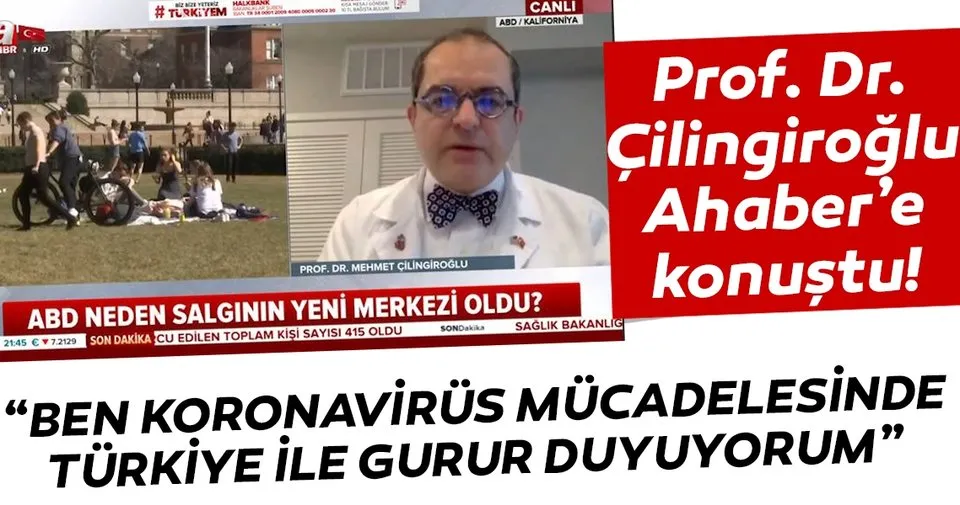 Prof. Dr. Çilingiroğlu A Haber'de konuştu: Ülkemle gurur duyuyorum