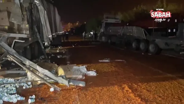 Yola dökülen salçalar nedeniyle kayan 18 araç çarpıştı, bir kişi öldü, 10 kişi yaralandı | Video