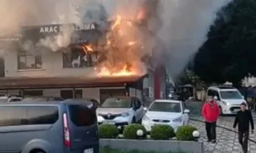 Yer Sakarya: Araç kiralama şirketinde korkutan yangın!