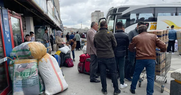 Otogarda bayram dönüşü yoğunluğu