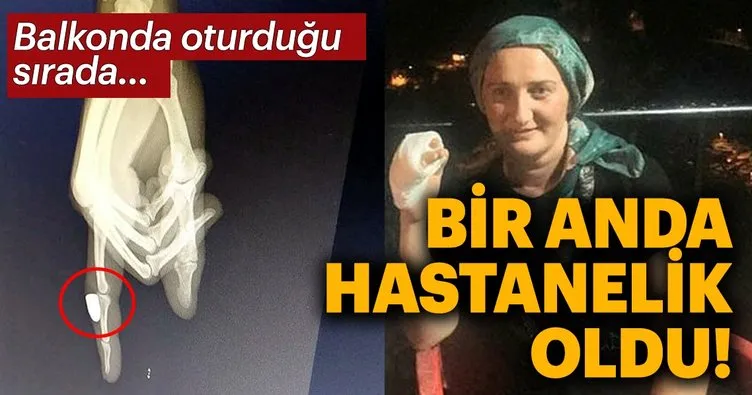 Son dakika: Rize ilginç olay! Balkonda oturan kadının parmağına maganda kurşunu isabet etti