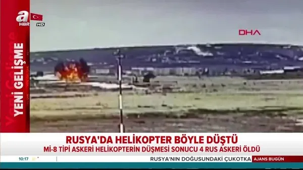 Rusya'da askeri helikopter böyle düştü! Dehşet anları kamerada | Video