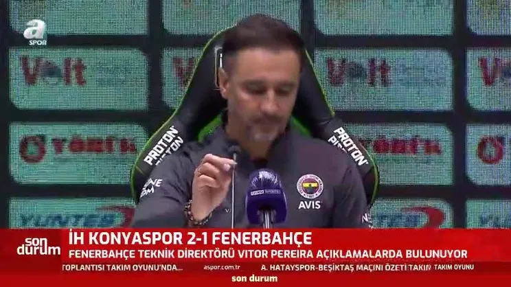 Vitor Pereira'dan Konyaspor maçı sonrası açıklamalar 