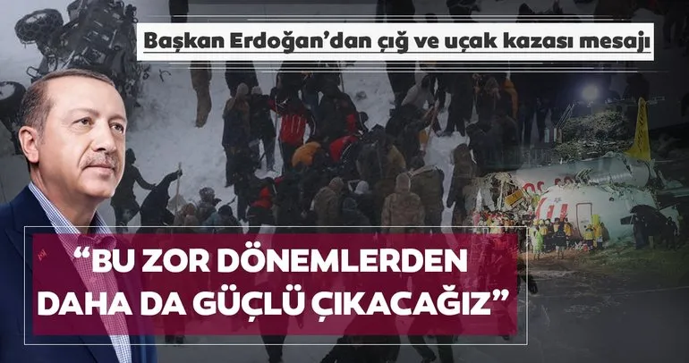 Başkan Erdoğan’dan meydana gelen kazalarda hayatını kaybedenler için başsağlığı mesajı
