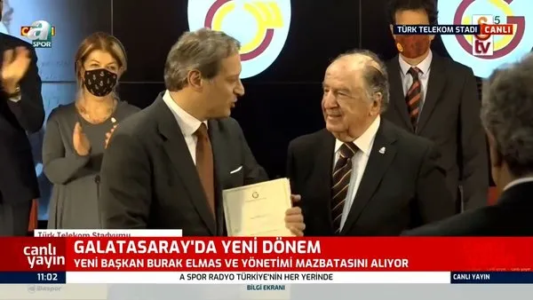 Galatasaray Başkanı Burak Elmas mazbatasını aldı! 