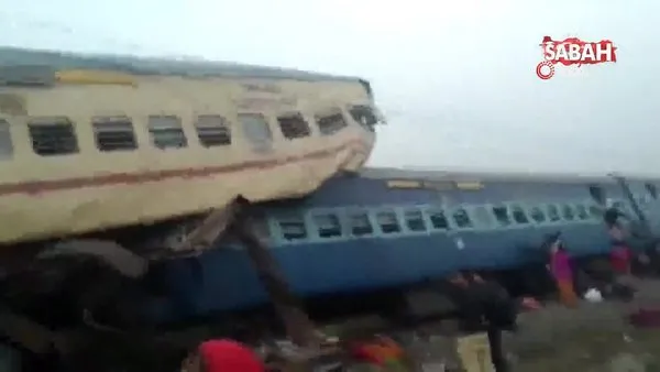 Hindistan'da yolcu treni raydan çıktı: 3 ölü | Video