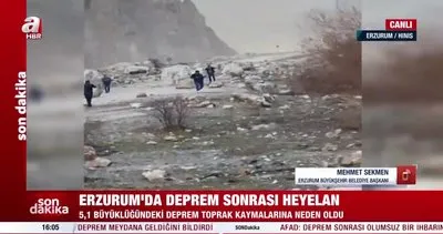 Erzurum’da deprem sonrası heyelan | Video