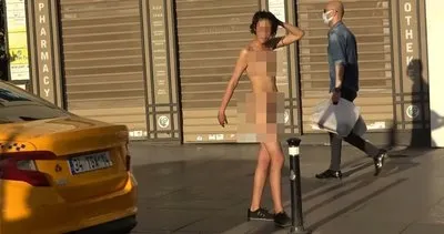 İstanbul’da inanılmaz olay: Kadın turist Taksim Meydanı’nda soyunup çıplak gezdi!